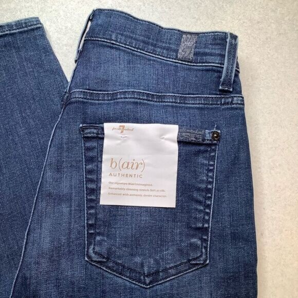 7 For‎ All Mankind Jeans 27 B(Air) High Waist Ankle Skinny Authentic Myst… - Picture 5 of 7
